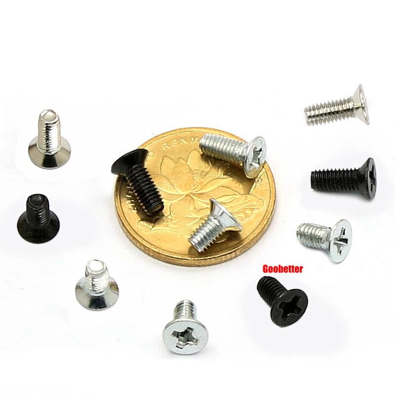 KM3/KM4 Phillips Flat Head Triangle Tooth Screws | Carbon Steel, Zinc or Nickel Coated - HomeDIYer