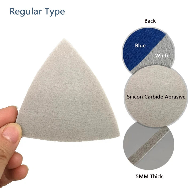 90*90*90mm Triangular Sponge Sandpaper Wet & dry Sanding Paper 300 -3000 grit