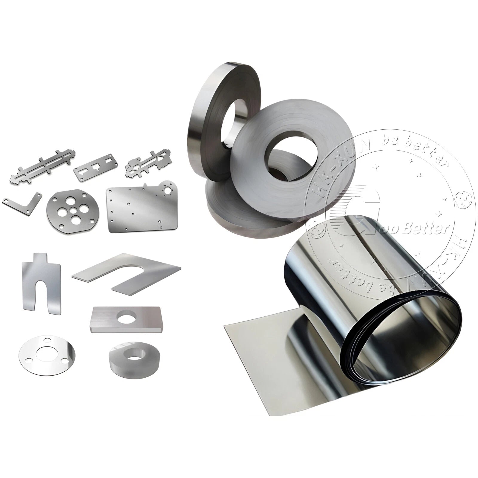304 Stainless Steel Foil Sheet Thin Plate Band 0.01mm-1mm Metal Plate Strip Roll
