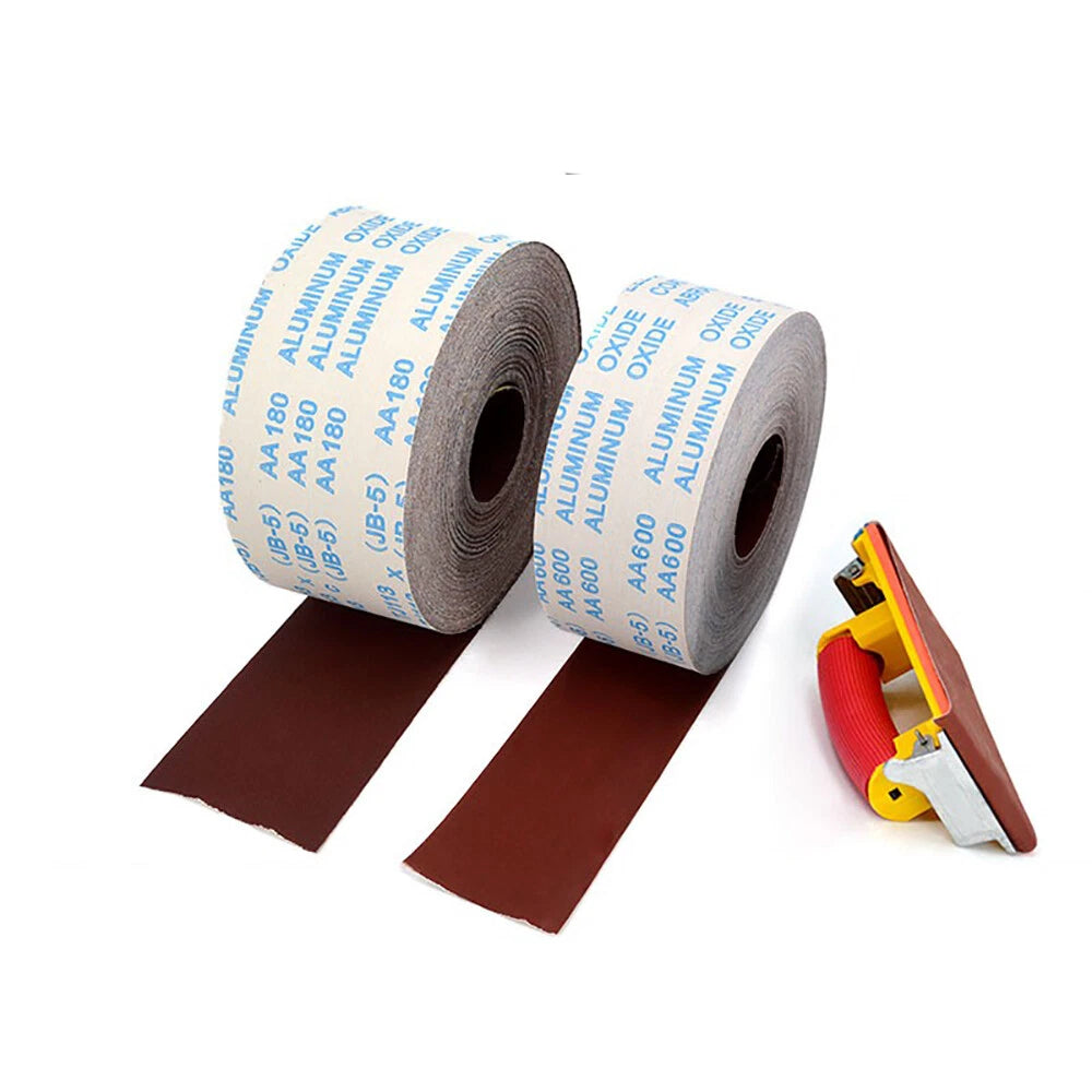 4‑Inch 100mm Aluminum Oxide Emery Cloth Roll — P60 to P1000 Grit Wet & Dry Sandpaper 1m 3m 5m Lengths