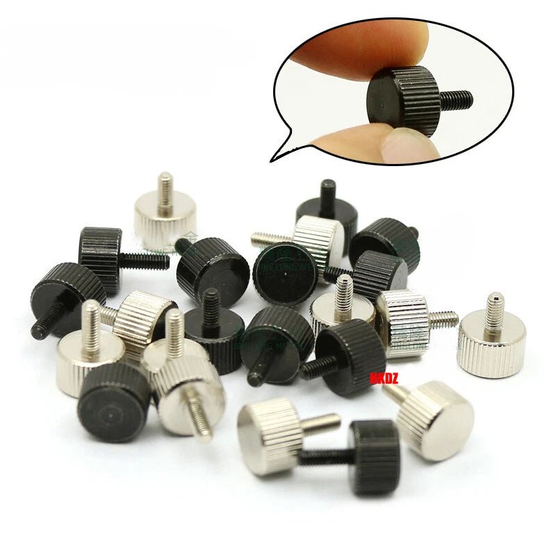 M3 Knurled Thumb Screws – Flat Head Carbon Steel Hand Grip Bolts 6/8/10/12mm - HomeDIYer