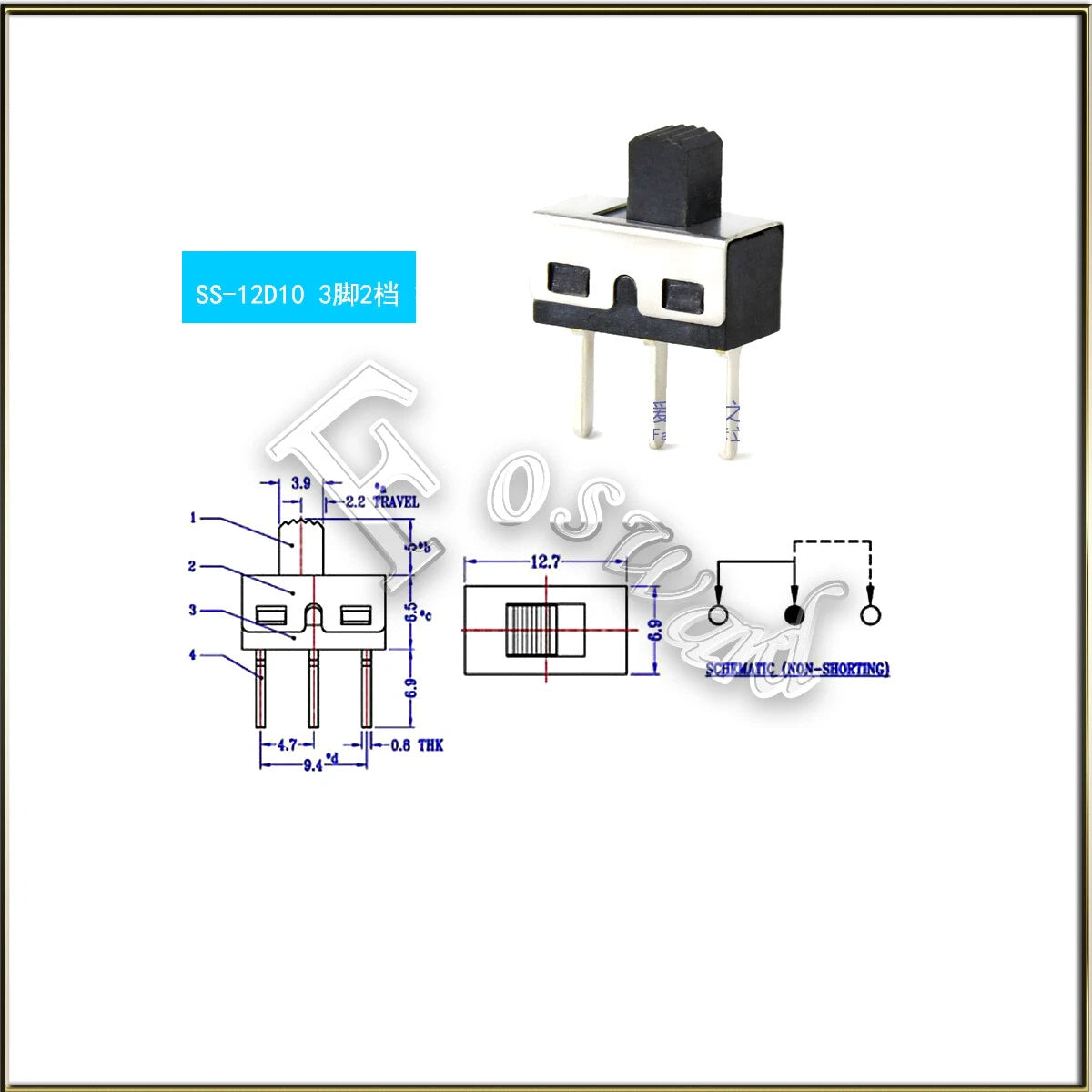 Mini Slide Switch SPDT 2/3-Position — 3/4/6 Pin PCB Micro Toggle Switch