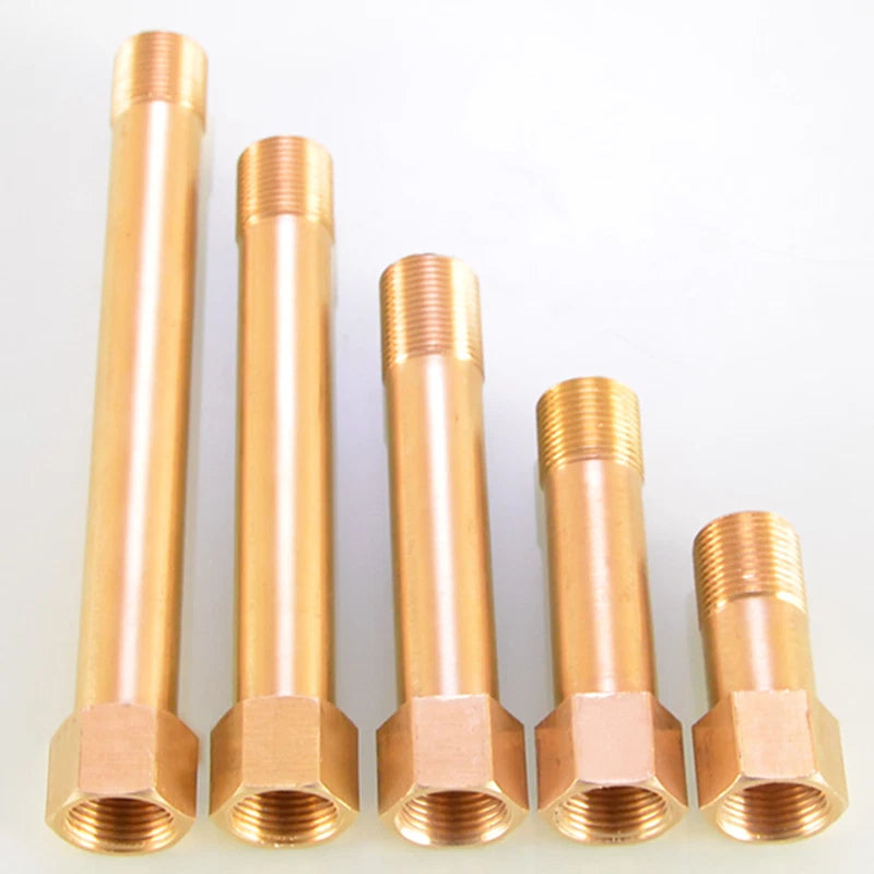 Brass BSP Extension Pipe Nipple Adaptor — Male to Female 1/8" 1/4" 3/8", 50–150mm