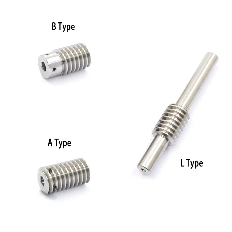 1 Modulus Plastic Nylon Worm Gear Wheel 15T - 80T & A B L Steel Worm Gear Shaft