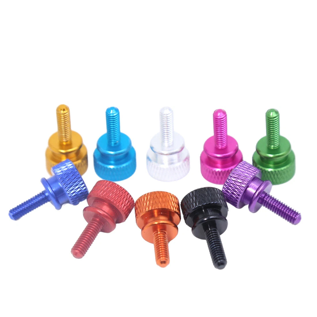 M3 Anodized Aluminum Knurled Thumb Screws — Hand-Tightening Knob Bolts