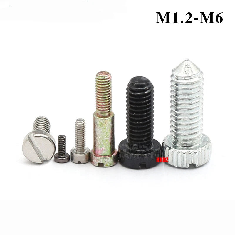 M1.2–M6 Slotted Cheese Head Machine Screws — Carbon Steel, Multiple Coatings