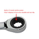 Double Ended Wrench Ratchet Spanner Fully polished 72 Teeth 8/10/12/13/17/19 mm