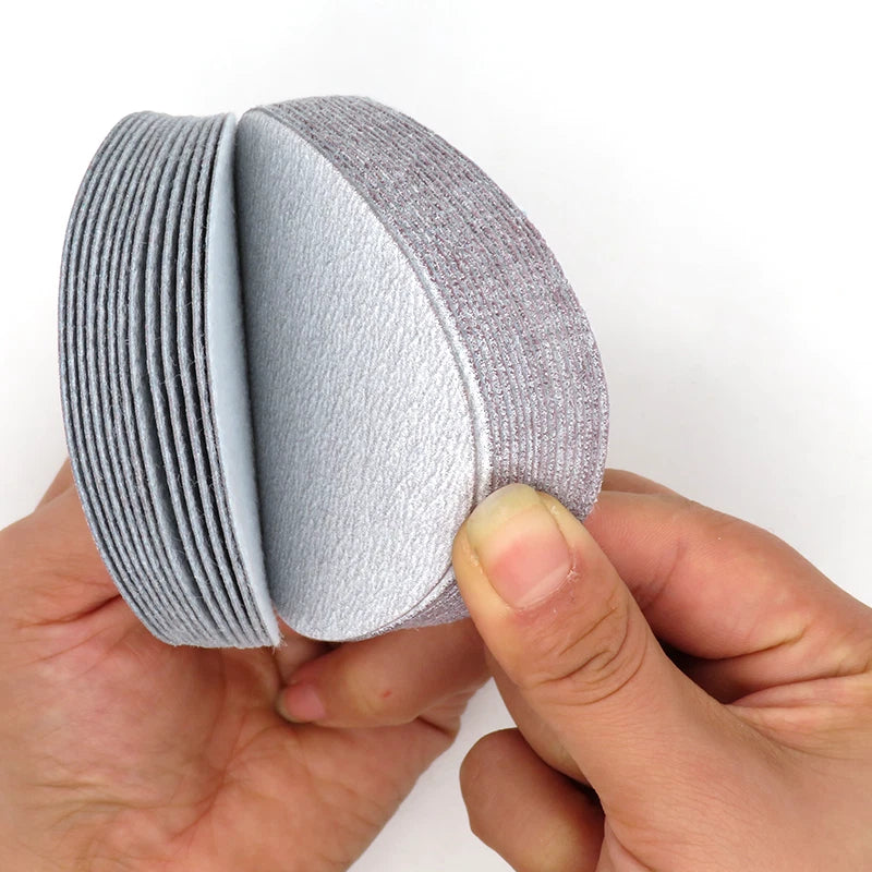 Dry Grinding 25/50/70mm Abrasive Paper Flocking Sandpaper Pad Sanding Disc