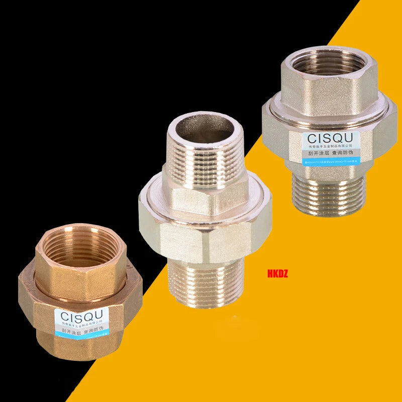 BSP Brass Pipe Fittings — Male Female Threaded Reducing Adapter | Copper & Nickel-Plated