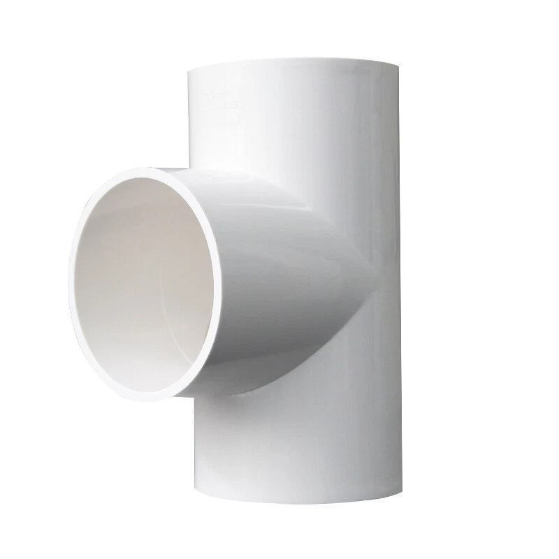 PVC 16mm-125mm Equal Tee Connector Socket Coupling Pressure Pipe Fittings White