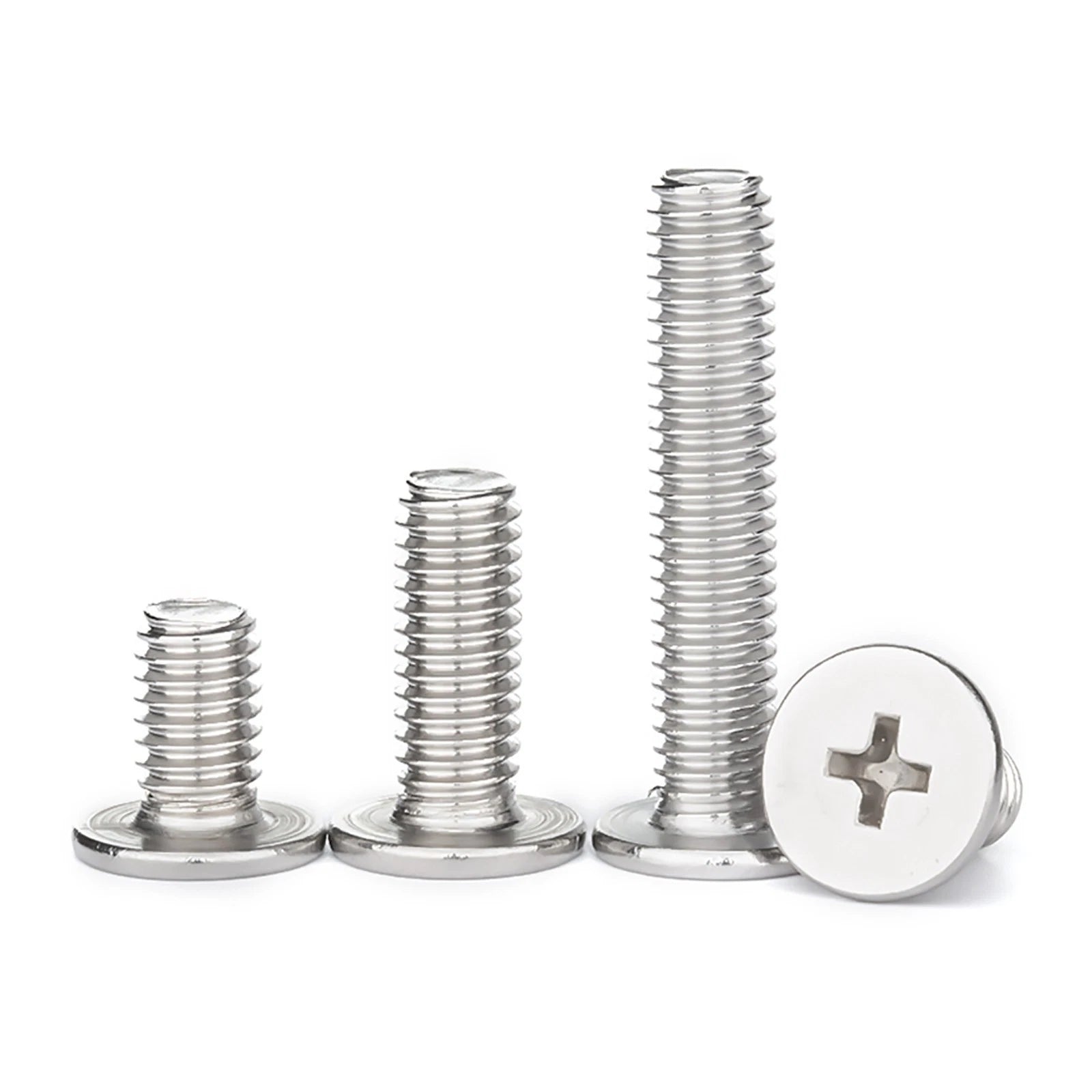 M1–M8 Ultra Thin Flat Head Phillips Machine Screws – A2 Stainless Steel, Fully Threaded