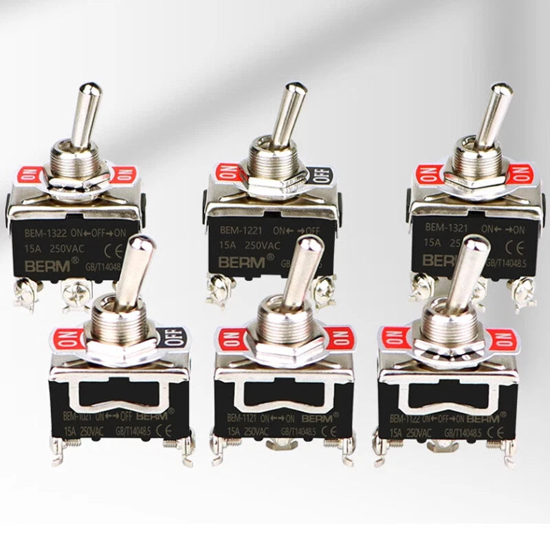 Toggle Switch ON-OFF-ON, 2/3 Pin 2/3 Positions, Latching & Momentary, Screw or Pin Terminal