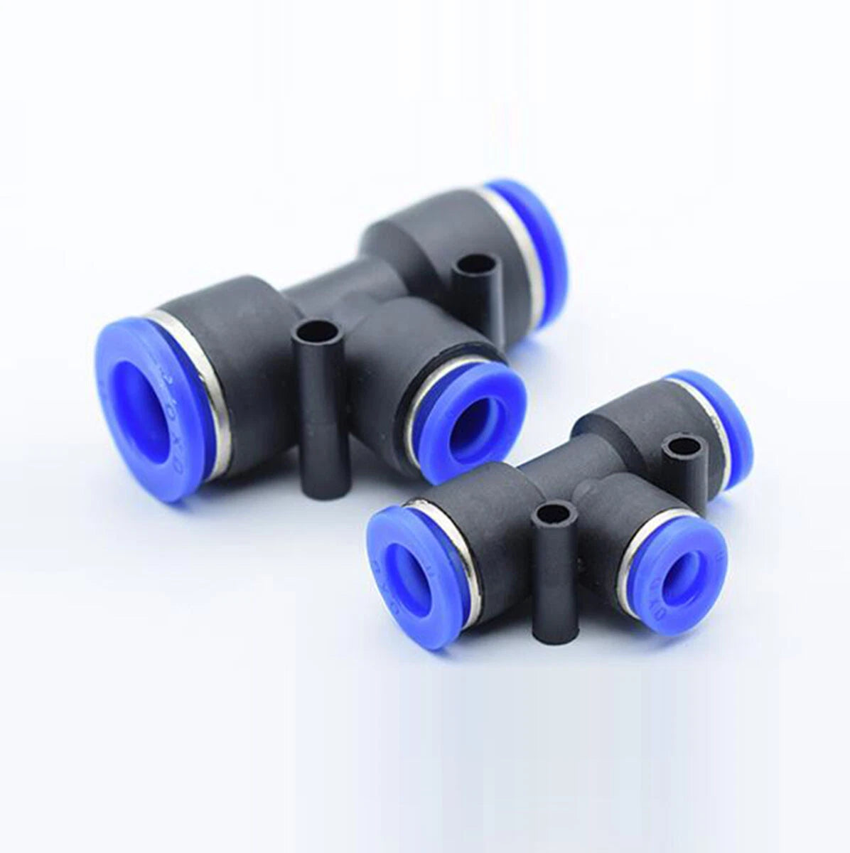 Nylon Pneumatic Reducer Tee 3-Way Connector Hose Tube Inline Push-In Fittings