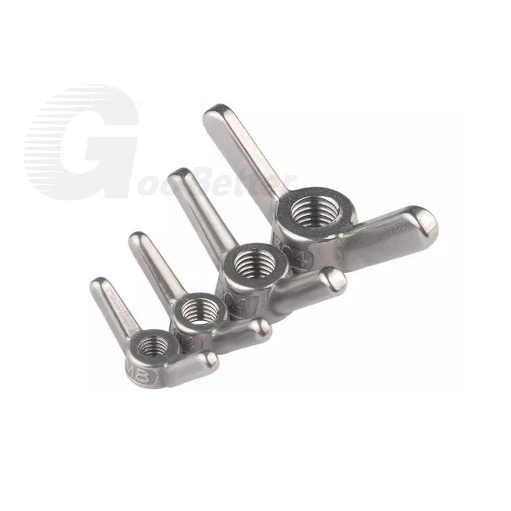 Wing Nuts A2 Stainless Steel Metric Thread To Fit Screws And Bolts M6 M8 - M24