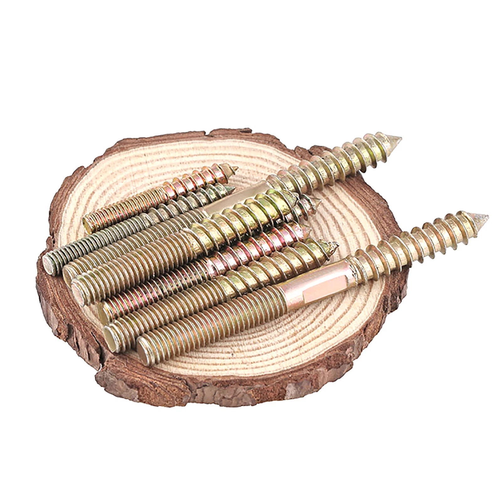 M6 M8 M10 4.8 STEEL WOOD TO METAL DUAL THREAD DOWEL SCREWS HANGER BOLTS