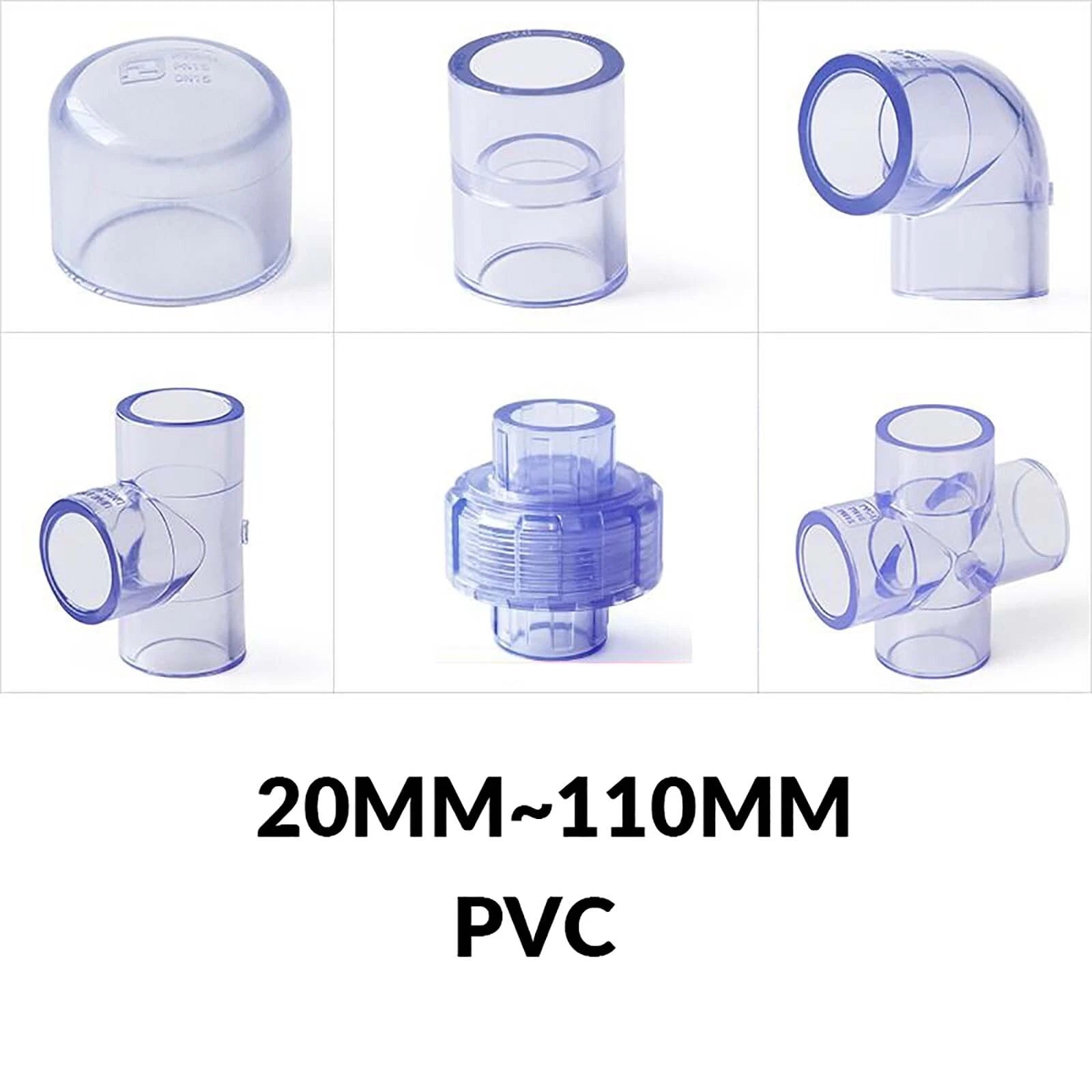 UPVC PVC Clear Plumbing Fittings Pipe For Aquarium Fish Tank Pond Solvent Weld