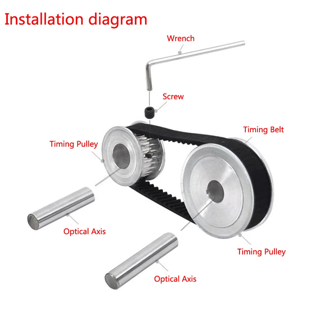 HTD-3M 15-40Teeth Timing Belt Pulley Pitch 3mm AF-type CNC Drive Wheel Width 7mm