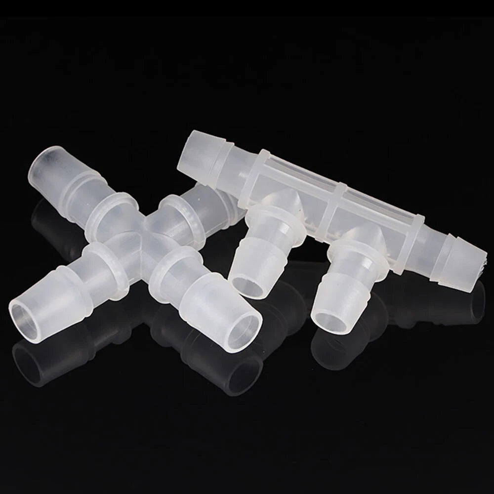 X Piece & Side 4-Way Plastic Hose Pipe Connector — Water Oil Gas Air Joiner
