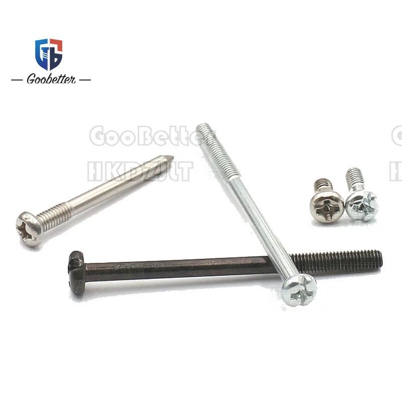 M3 Phillips Pan Head Machine Screws — 3 to 20mm, Carbon Steel & Stainless, 7 Finishes - HomeDIYer