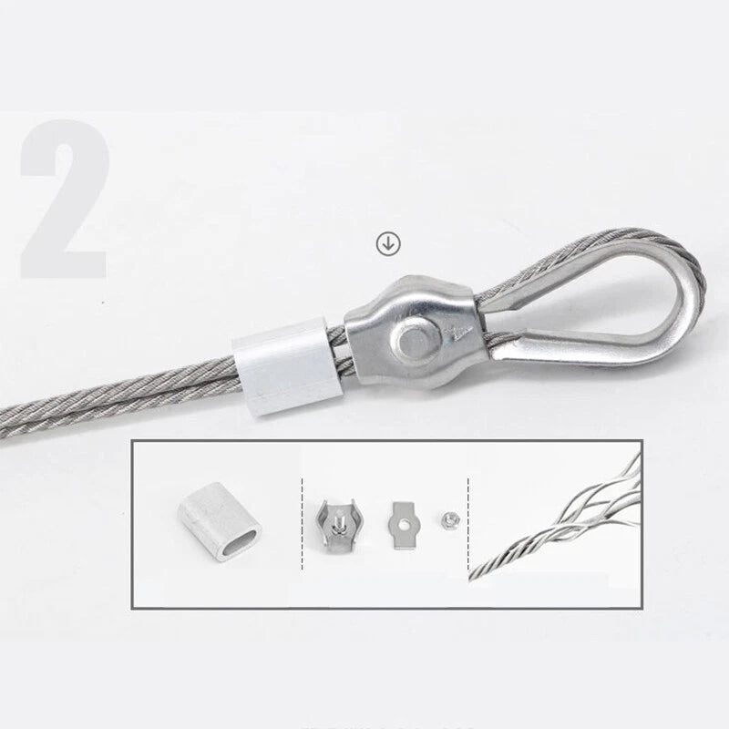 Wire Rope Cable Rigging Accessories Turnbuckle Sleeves Pulley Clip Clamp Link