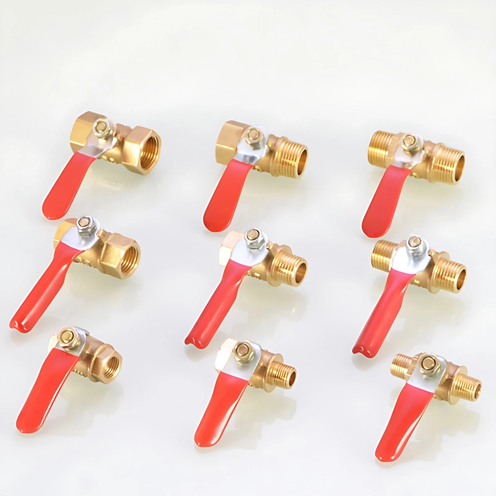 Brass Ball Valve Shut-Off Fittings — 1/8" 1/4" 3/8" NPT & Metric Barb