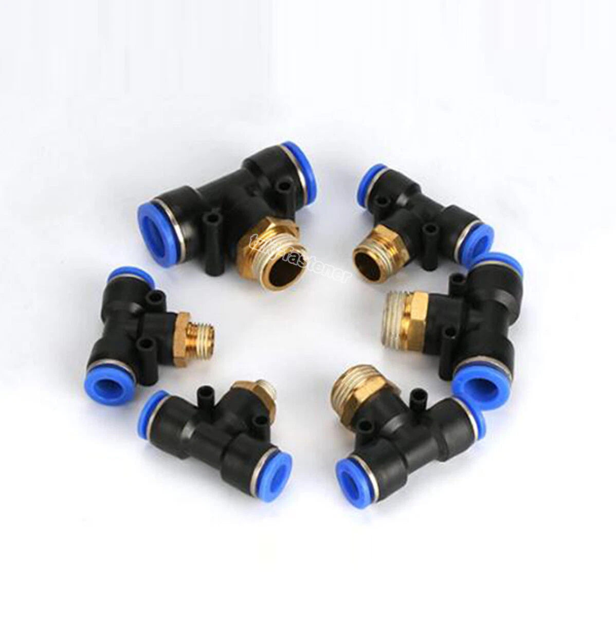 Pneumatic Tee "T" Connector BSP Male Thread 4mm-16mm Hose Tube Push-In Fittings
