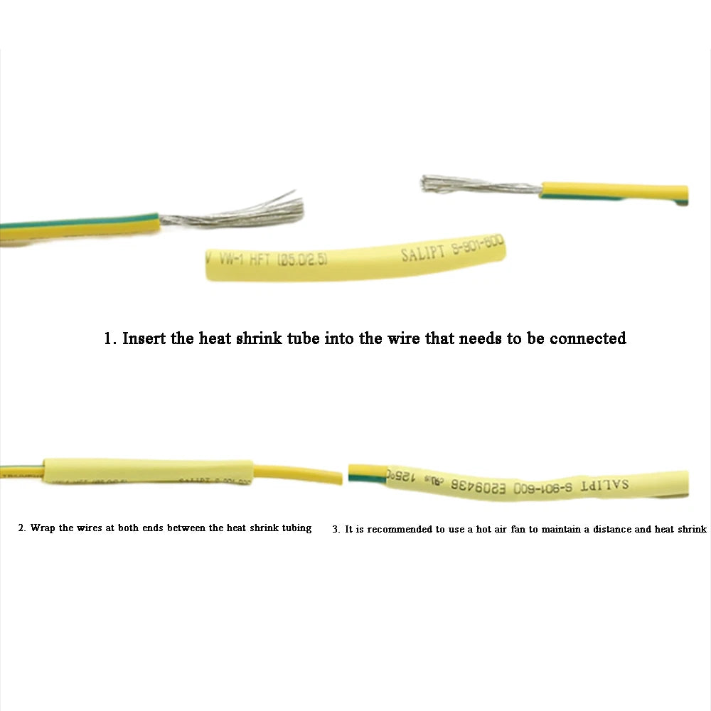 Heat Shrink Tubing 2:1 Ratio — 0.6mm to 70mm, 7 Colors, 1 Meter