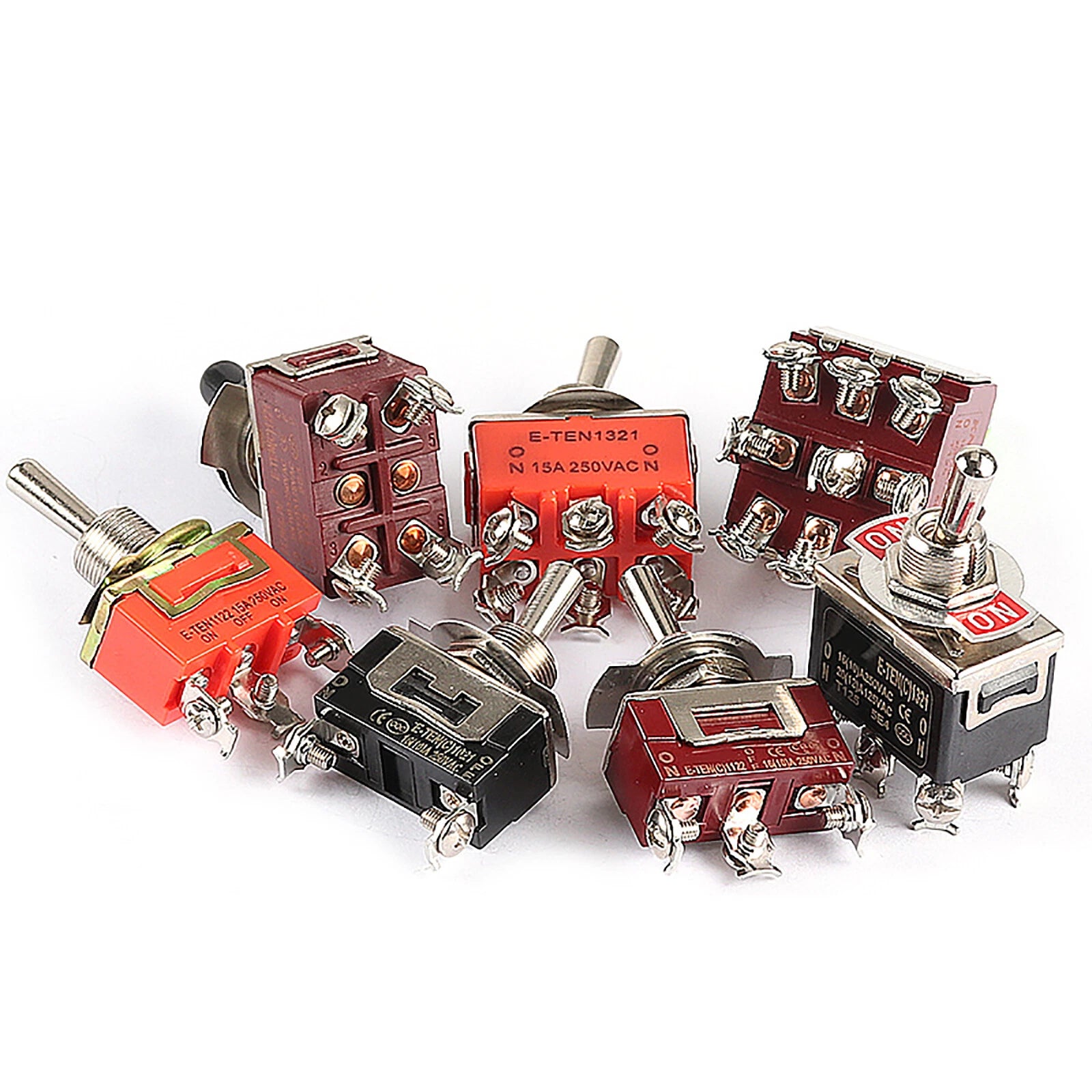 Heavy Duty Toggle Switch — 2 to 12 Position SPST/DPDT, 15A–25A, ON-OFF & ON-OFF-ON