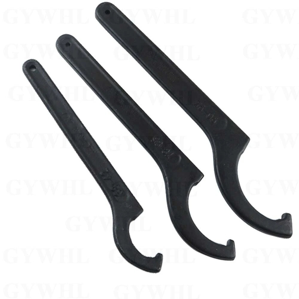 Carbon Steel Crescent Hook Head Round Nut Spanner C Shape Wrench Tool Hand Tool