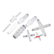 Plastic Barbed Connector 4mm~12mm Straight Cross Pipe Hose Tubing Joiner Fitting