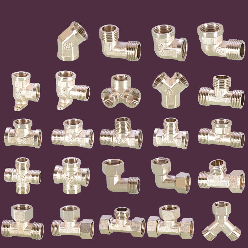 1/2" Copper Tee Elbow Diverter Valve Adapter — Hose & Shower Connector (24 Styles)
