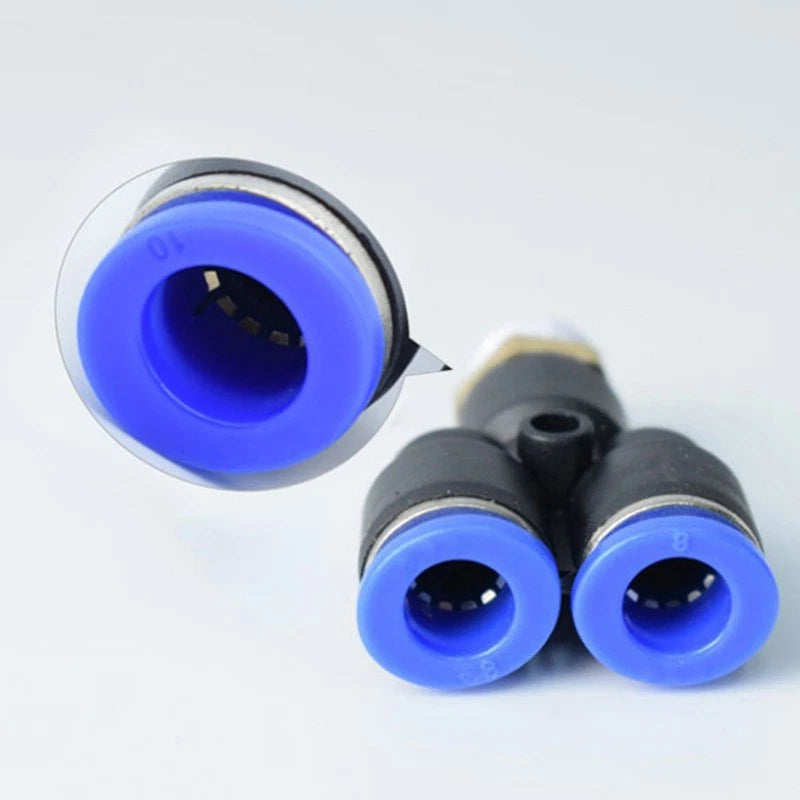 Male Stud Push-In Y Piece Pneumatic Fittings — Thread Hose Tube Connector