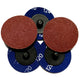 2‑Inch 50mm R‑Type Roll Lock Sanding Discs — 36 to 240 Grit Quick‑Change Abrasive for Metalworking