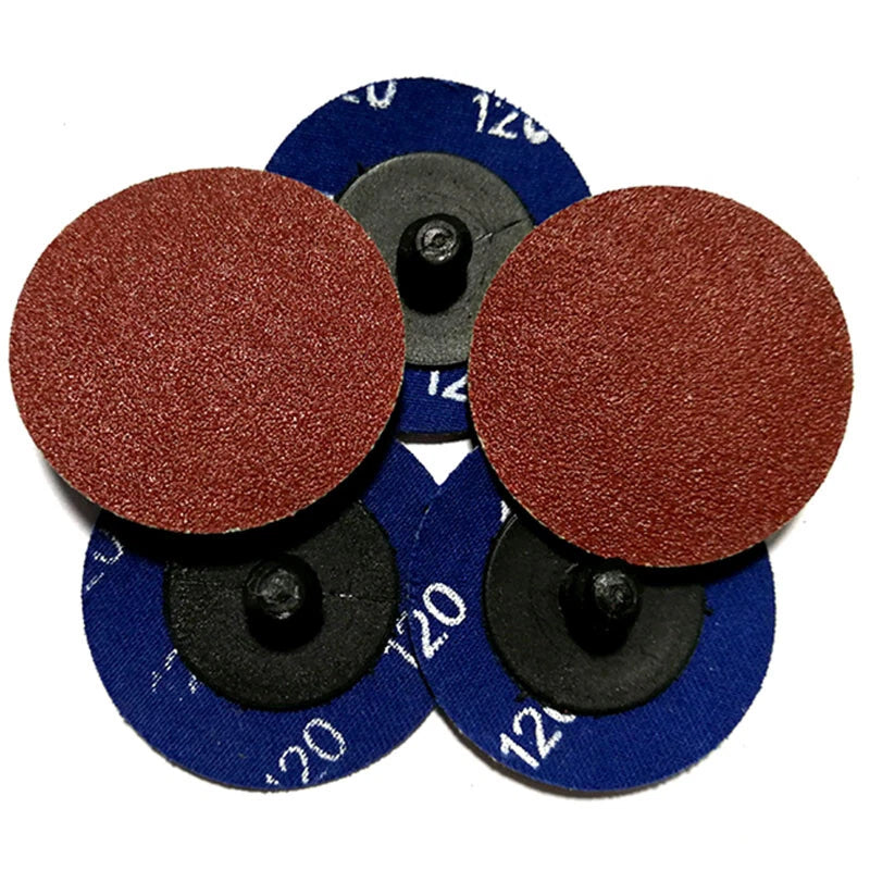 2‑Inch 50mm R‑Type Roll Lock Sanding Discs — 36 to 240 Grit Quick‑Change Abrasive for Metalworking