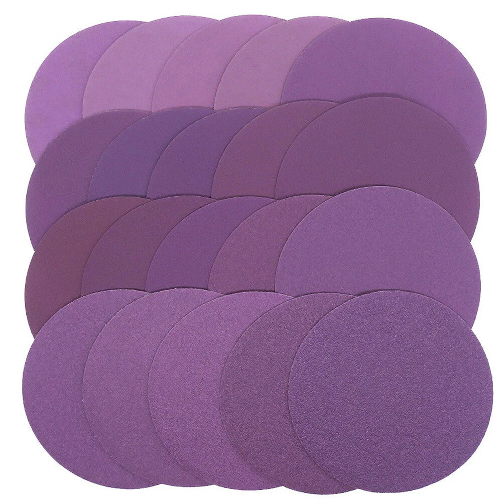 5" 125mm Purple Hook & Loop Sanding Discs 60-10000 Grit | Wet & Dry Sandpaper for Orbital Sanders