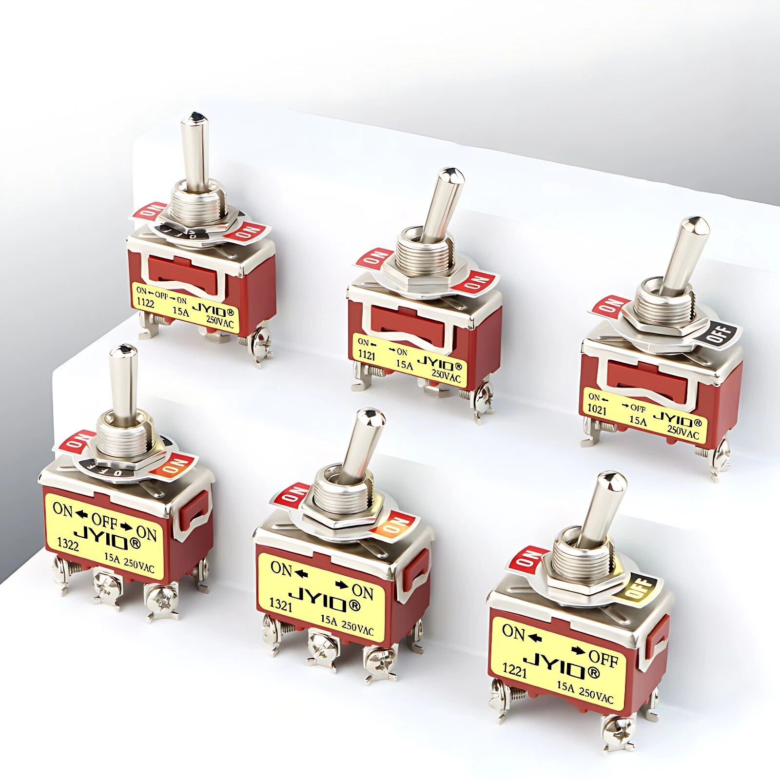Heavy Duty Metal Toggle Switch – 15A 250VAC, 2/3/4/6 Pin, ON-OFF & ON-OFF-ON