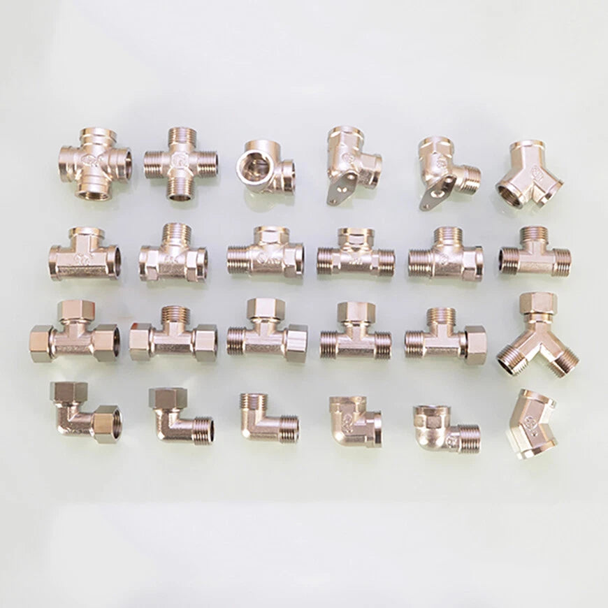 BSP 1/2" Brass Pipe Fittings – Tee, Elbow, Cross & Y-Connector