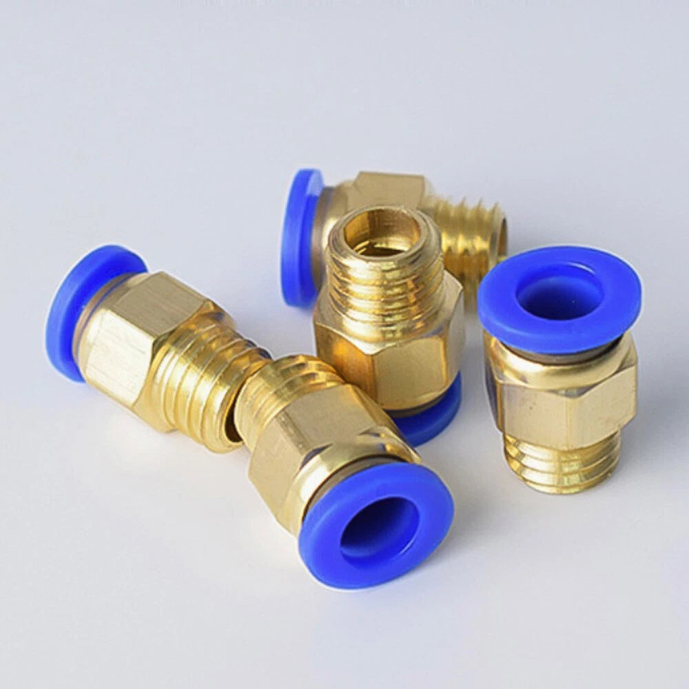 Pneumatic Straight Male Stud Push-to-Connect Fitting | PC4–PC12 × M5–M16