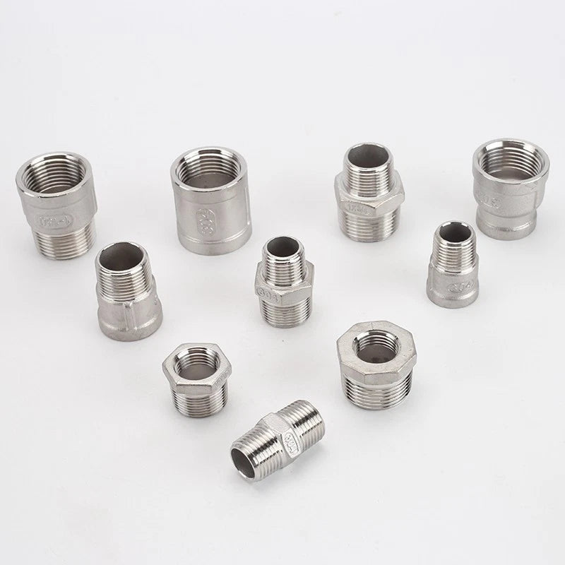 BSP Male Female Thread Connector – Stainless Steel Pipe Fittings (1/2" to 1")