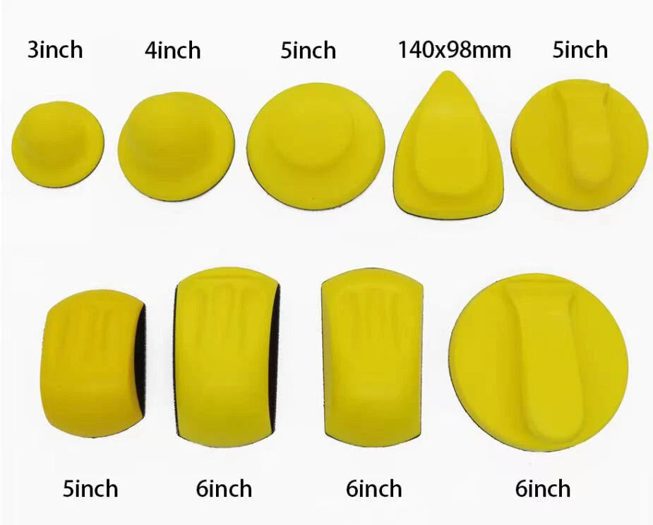 Mouse‑Shaped Hand Sanding Block — Ergonomic Foam Grip with Hook & Loop Base for Standard Sanding Discs