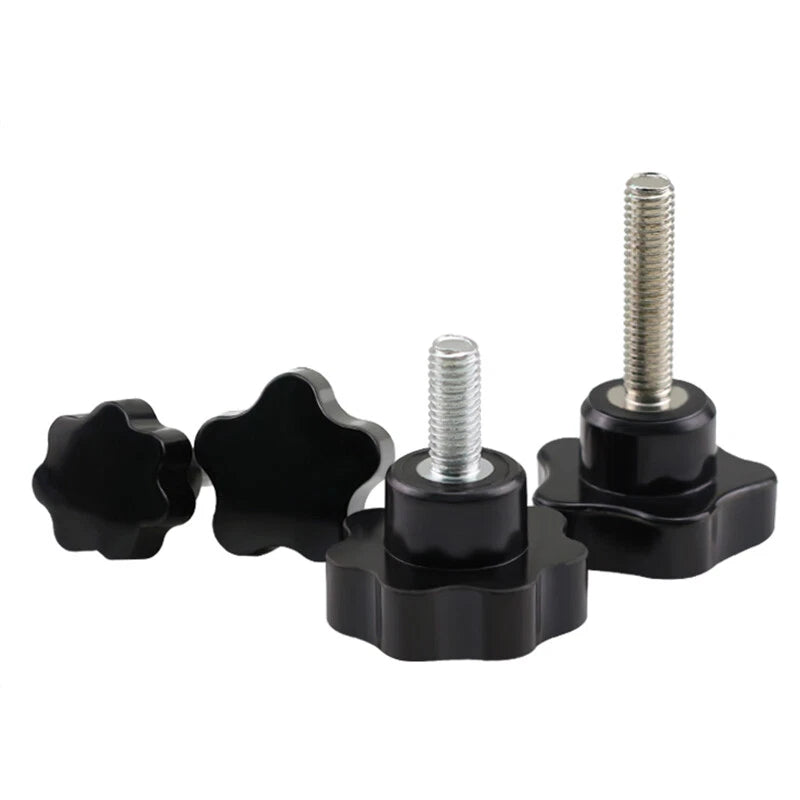 M5/6/8/10 Pentagram Star Thumb Screws Hand Grip Knob Bolts Carbon Steel/Bakelite