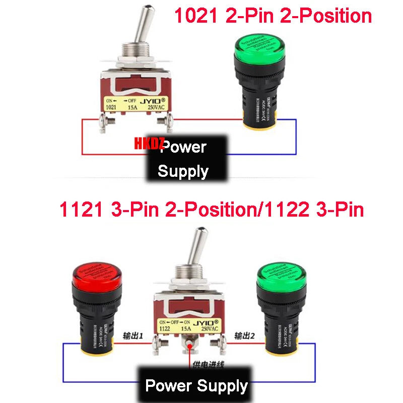 Heavy Duty Toggle Switch — 2/3 Position SPST DPDT, BEM & E-TEN Series, Pin or Screw Terminal