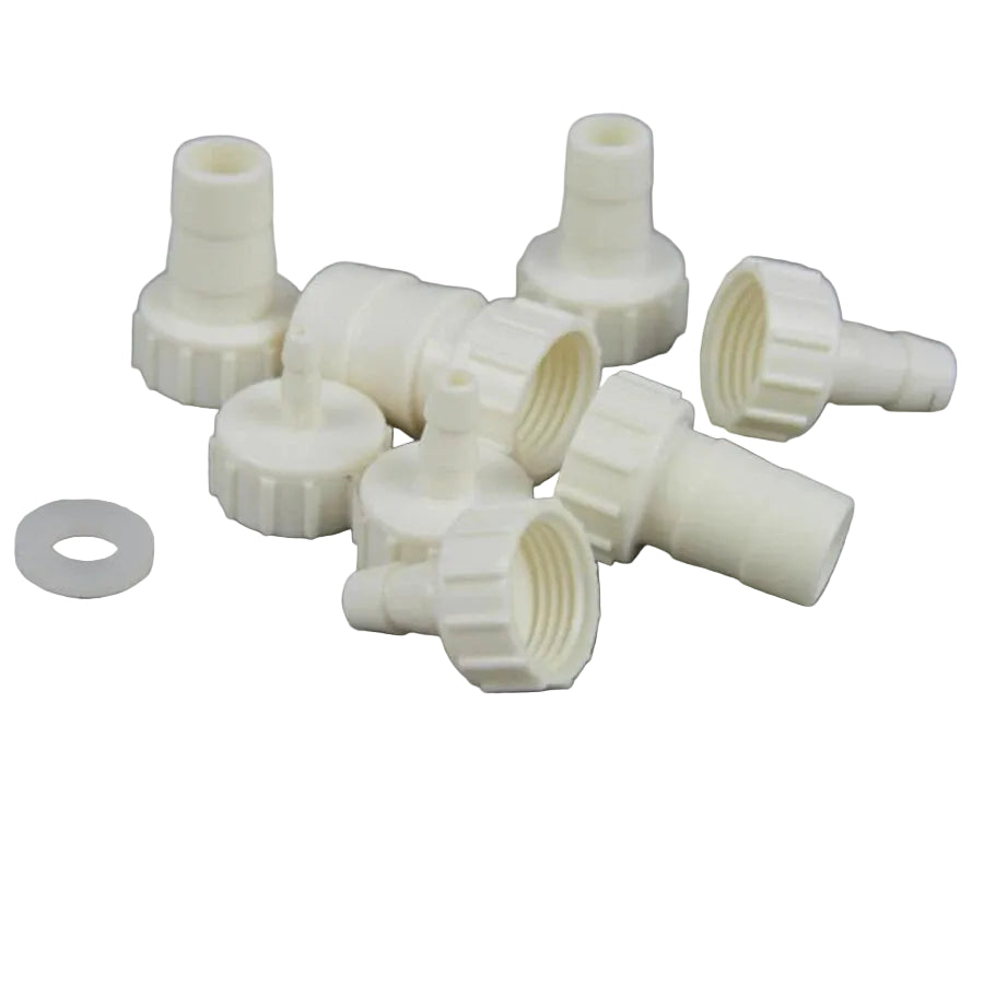 1/2" BSP Female Straight Barb Hose Connector – Plastic, 4–20mm