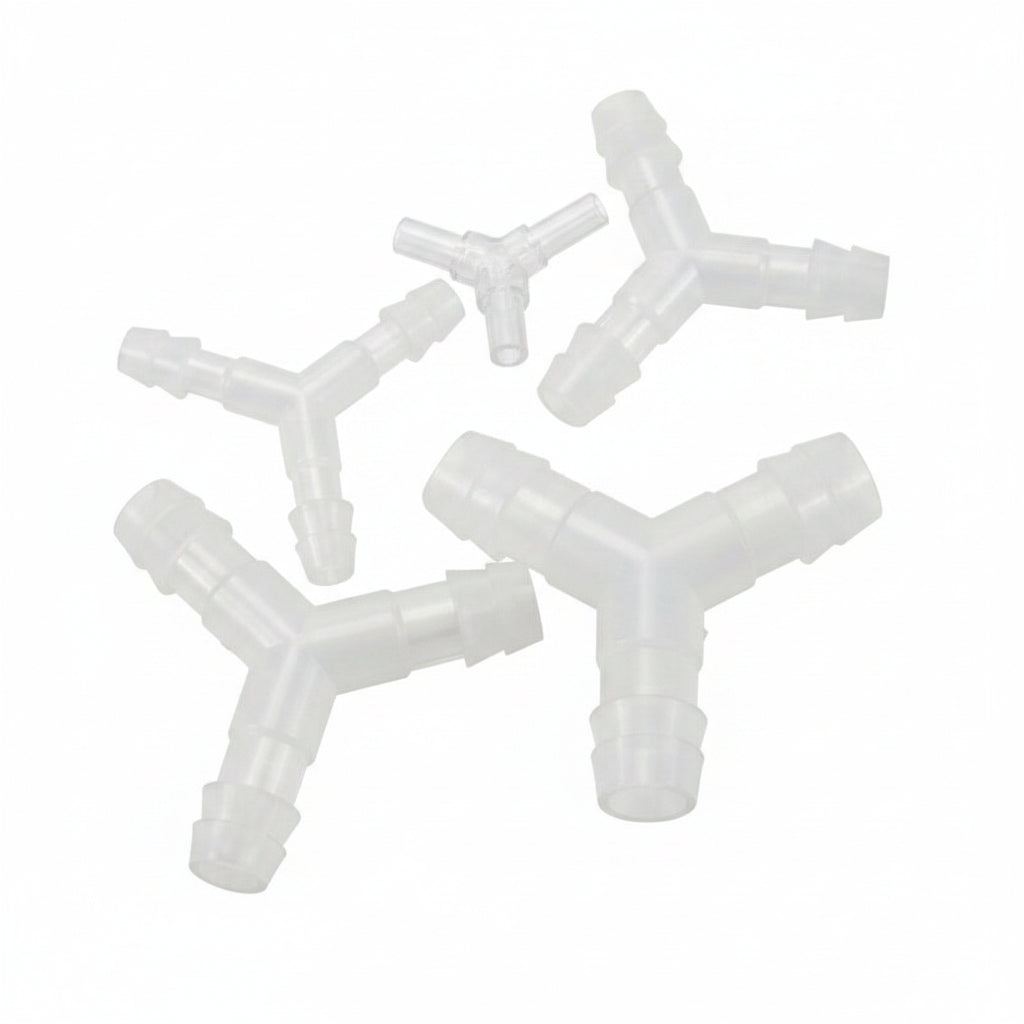 Y-TYPE THREE WAY Plastic Barbed Connector Pipe Hose Tube Fitting Equal Tee Joint