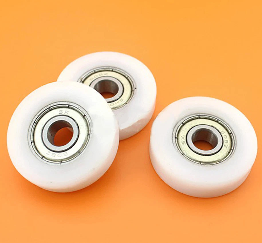 Nylon  Pulley Wheels Roller  Ball Bearing 608ZZ 8x35x9mm Bathroom Guide Wheel