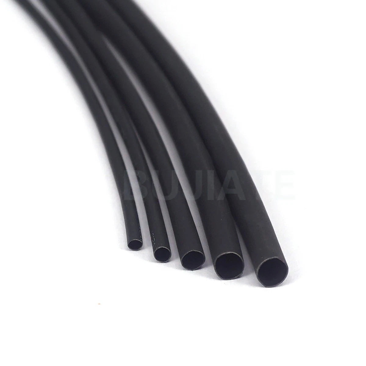 Black Flame Retardant Heat Shrink Tubing — 1.5mm to 5mm, 5M Roll