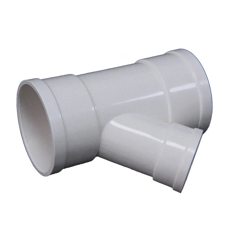PVC 45 Degree Tee Equal Reducer 3-Way Y Piece Supply Pipe Fittings Adapter White