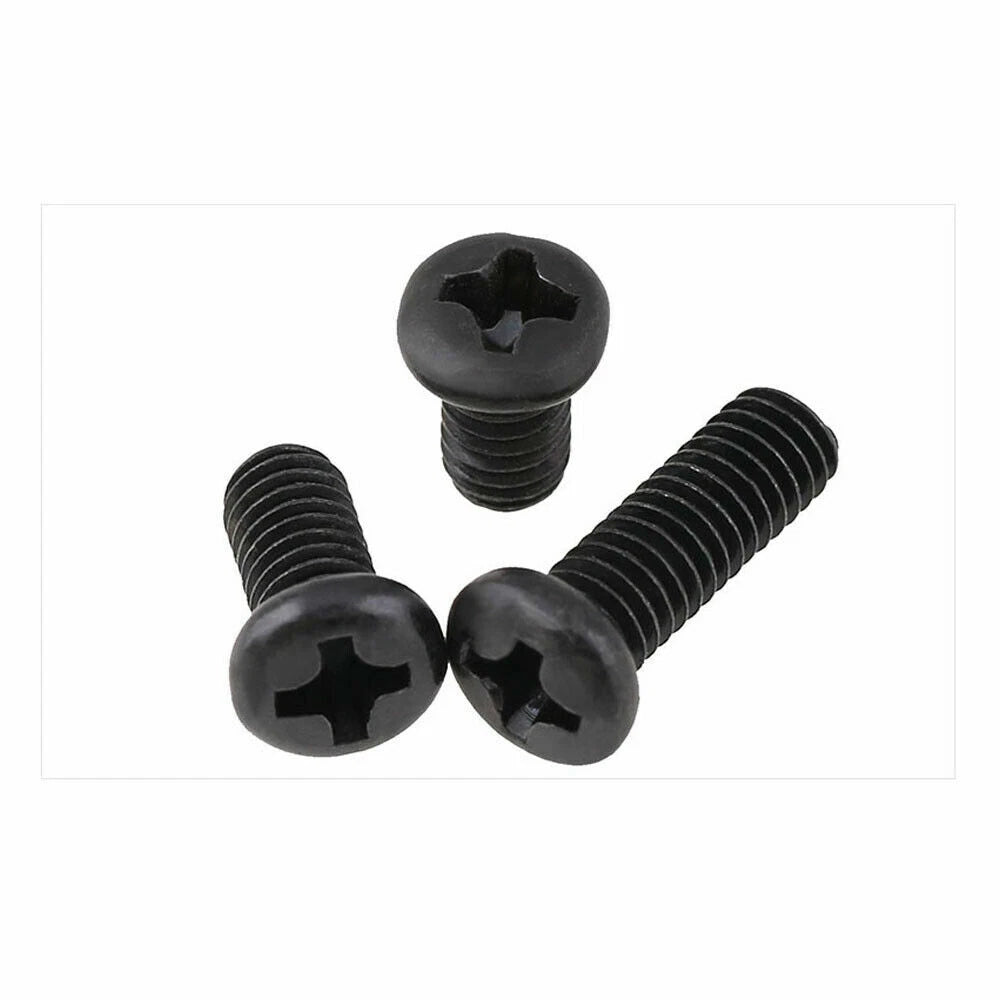 M2 M2.5 M3 M4 M5 Black Zinc Phillips Pan Head Machine Screws – Carbon Steel, 3–20mm