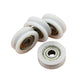 8x33x10mm U Groove Nylon Plastic Guide Pulley 608ZZ Ball Bearings Wheel