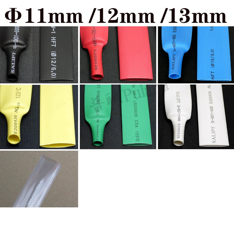 Heat Shrink Tubing 2:1 Ratio – φ11mm / φ12mm / φ13mm Weatherproof Cable Sleeving